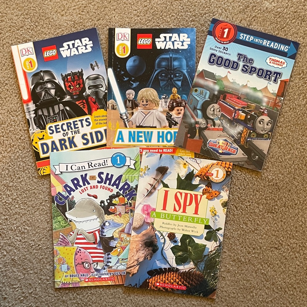 Level 1 Reading Books - 5 Total